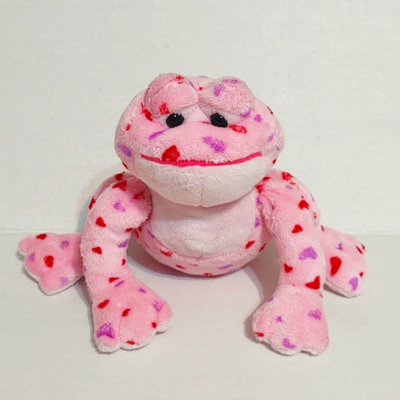 GANZ Other - Love Frog by Ganz Pink with Red & Purple Hearts